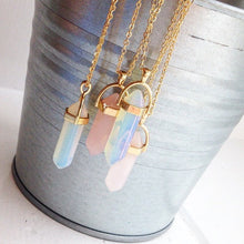 Load image into Gallery viewer, Hexagonal Column Quartz Necklaces